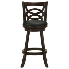 Calecita Wood Swivel Bar Chair Cappuccino (Set of 2)