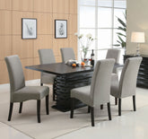 Best Furniture Outlet - Coaster - Stanton 7-piece Rectangular Dining Table Set Grey - 102061-S7