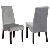Best Furniture Outlet - Coaster - Stanton Velvet Upholstered Dining Side Chair Grey (Set of 2) - 102062