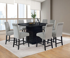 Best Furniture Outlet - Coaster - Stanton 9-piece Square Counter Height Dining Table Set Grey - 102068-S9