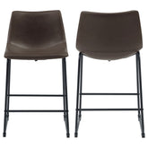 Best Furniture Outlet - Coaster - Michelle Upholstered Counter Chair Brown (Set of 2) - 102535