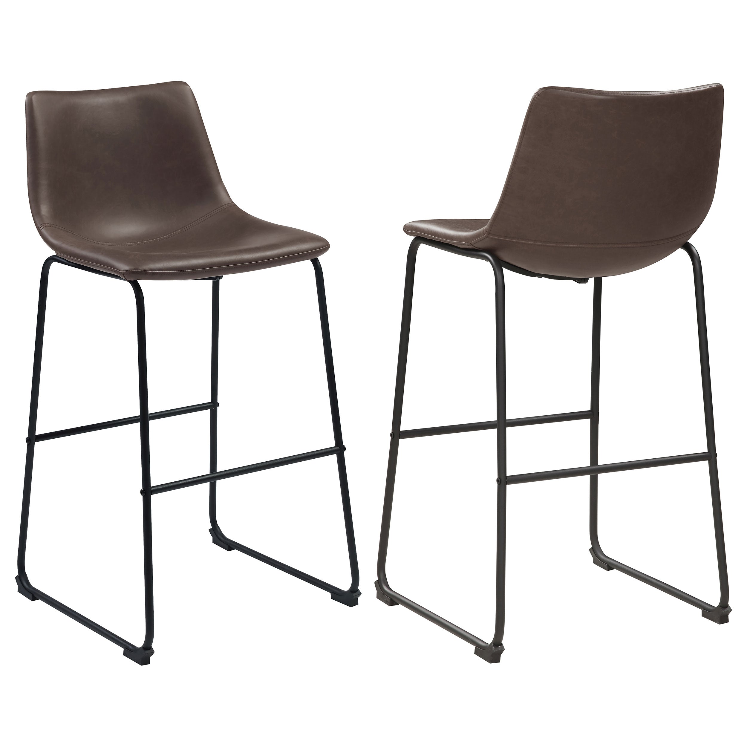 Best Furniture Outlet - Coaster - Michelle Upholstered Bar Chair Brown (Set of 2) - 102536