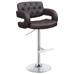 Best Furniture Outlet - Coaster - Brandi Adjustable Bar Stool Chrome and Brown - 102556