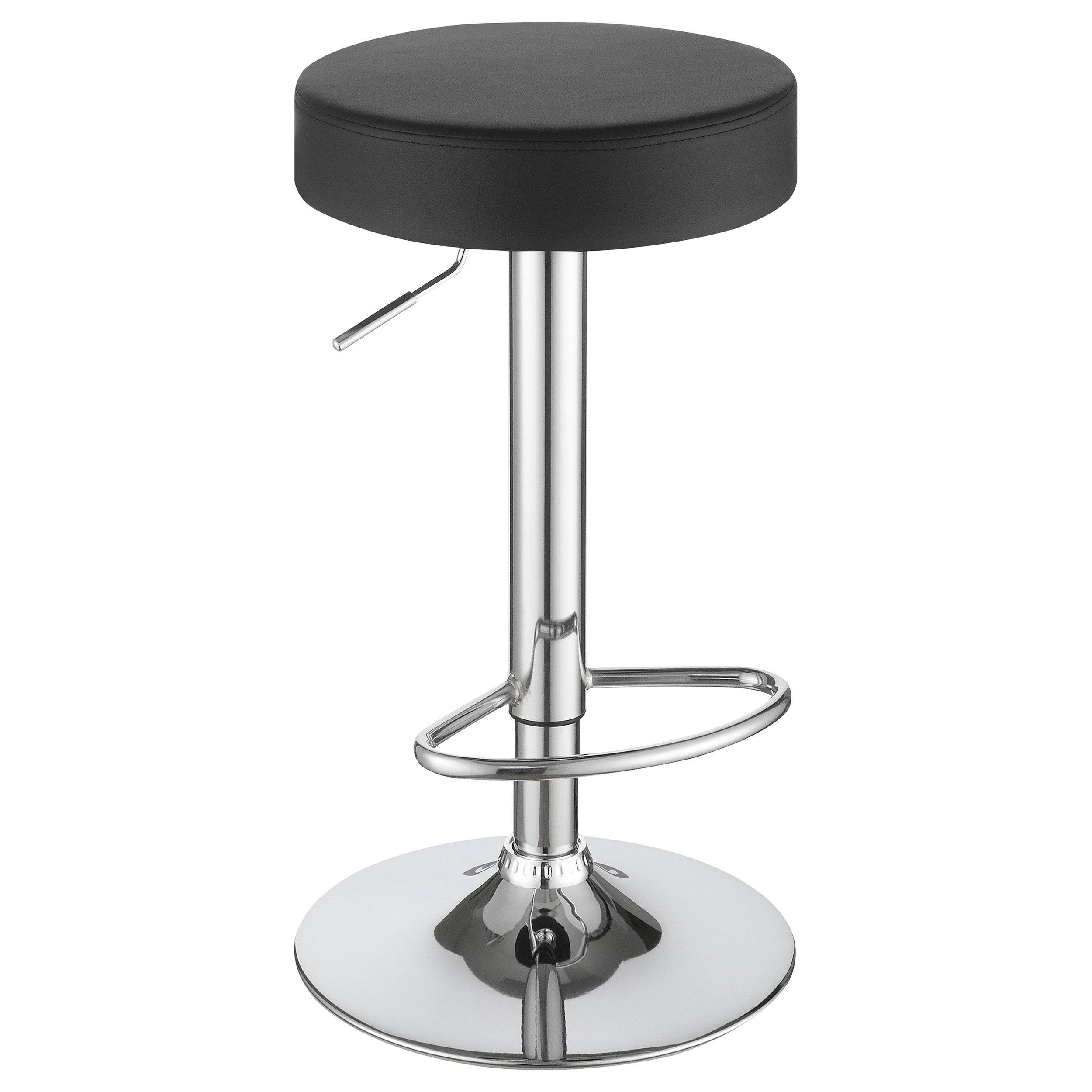 Best Furniture Outlet - Coaster - Ramses 29-inch Adjustable Bar Stool Chrome and Black - 102558