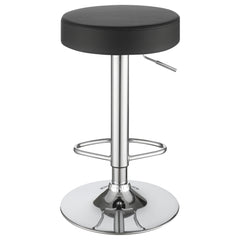 Ramses 29-inch Adjustable Bar Stool Chrome and Black