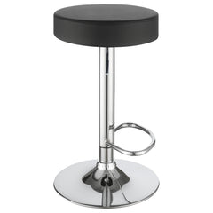 Ramses 29-inch Adjustable Bar Stool Chrome and Black