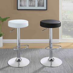 Ramses 29-inch Adjustable Bar Stool Chrome and Black