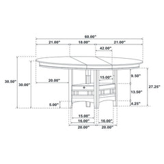 Lavon Oval 60-inch Wood Extension Leaf Dining Table Espresso