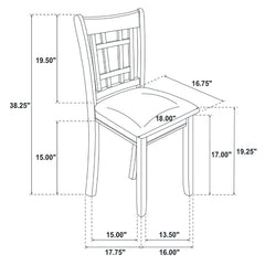Lavon Wood Dining Side Chair Black and Espresso (Set of 2)