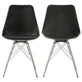 Best Furniture Outlet - Coaster - Juniper Polypropylene Dining Side Chair Black (Set of 2) - 102682