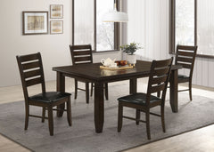 Best Furniture Outlet - Coaster - Dalila 5-piece Rectangular Dining Table Set Cappuccino - 102721-S5
