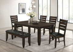 Best Furniture Outlet - Coaster - Dalila 6-piece Rectangular Dining Table Set Cappuccino - 102721-S6