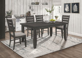 Best Furniture Outlet - Coaster - Dalila 5-piece Rectangular Dining Table Set Dark Grey - 102721GRY-S5