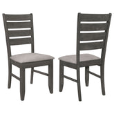 Best Furniture Outlet - Coaster - Dalila Wood Dining Side Chair Dark Grey (Set of 2) - 102722GRY