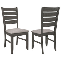 Best Furniture Outlet - Coaster - Dalila Wood Dining Side Chair Dark Grey (Set of 2) - 102722GRY