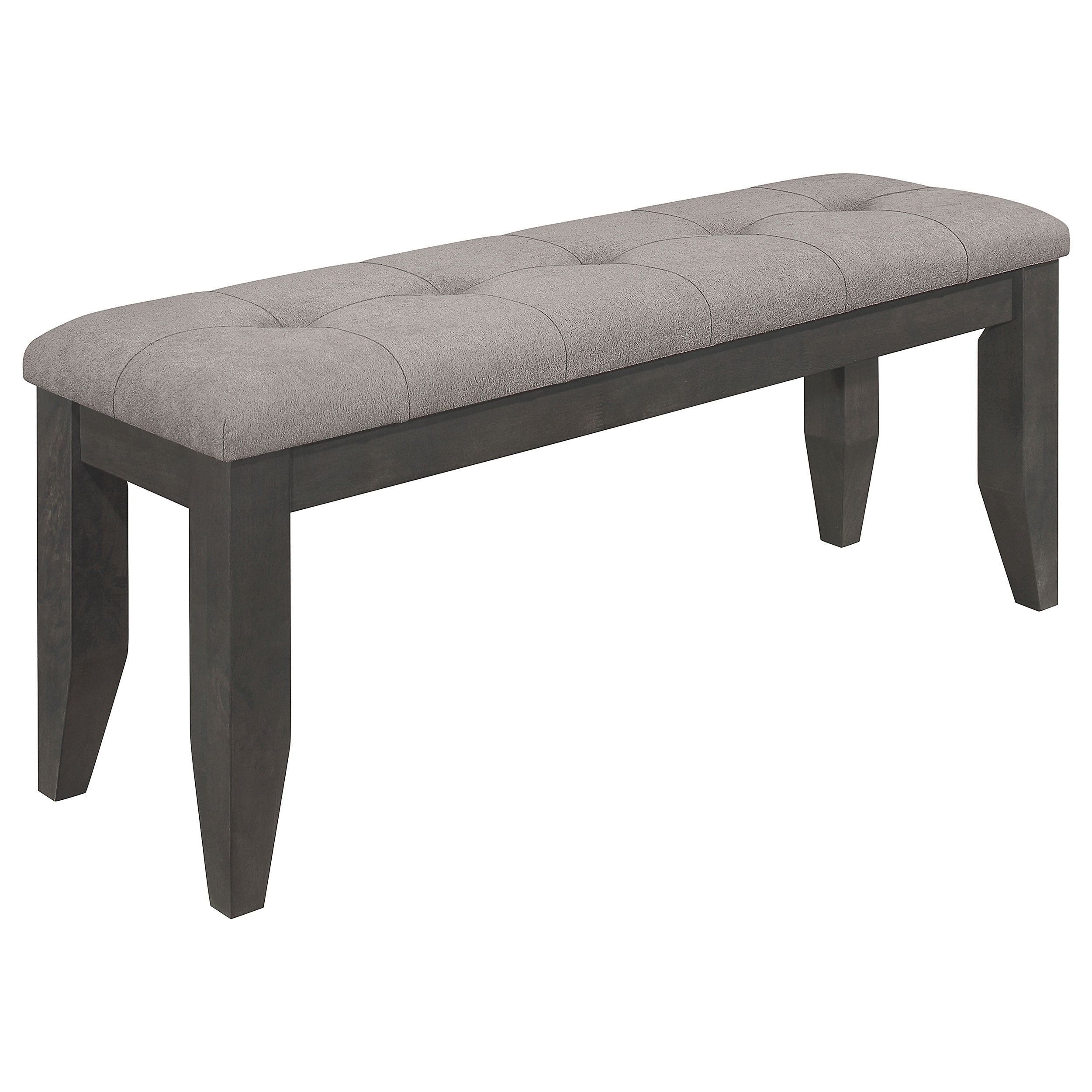 Best Furniture Outlet - Coaster - Dalila Fabric Upholstered Wood Dining Bench Dark Grey - 102723GRY