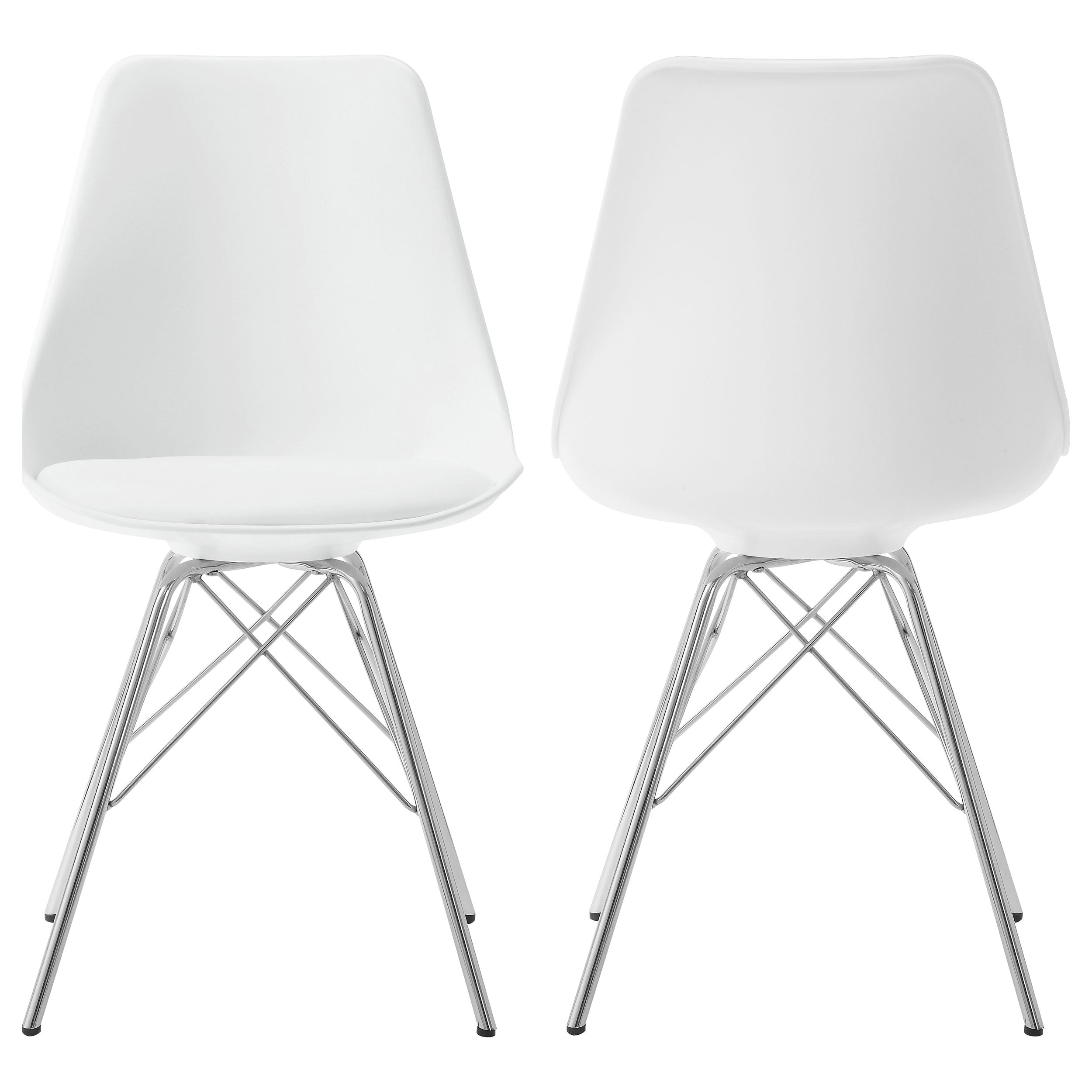 Best Furniture Outlet - Coaster - Juniper Polypropylene Dining Side Chair White (Set of 2) - 102792
