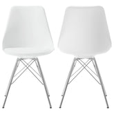 Best Furniture Outlet - Coaster - Juniper Polypropylene Dining Side Chair White (Set of 2) - 102792