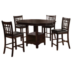 Lavon 5-piece Oval Counter Height Dining Set Espresso