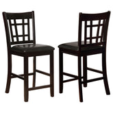 Best Furniture Outlet - Coaster - Lavon Wood Counter Height Dining Chair Black and Espresso (Set of 2) - 102889