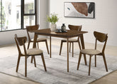 Best Furniture Outlet - Coaster - Kersey 5-piece Rectangular Dining Table Set Chestnut - 103061-S5