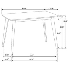 Kersey 5-piece Rectangular Dining Table Set Chestnut