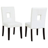 Best Furniture Outlet - Coaster - Shannon Upholstered Dining Side Chair White (Set of 2) - 103612WHT