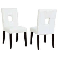 Best Furniture Outlet - Coaster - Shannon Upholstered Dining Side Chair White (Set of 2) - 103612WHT