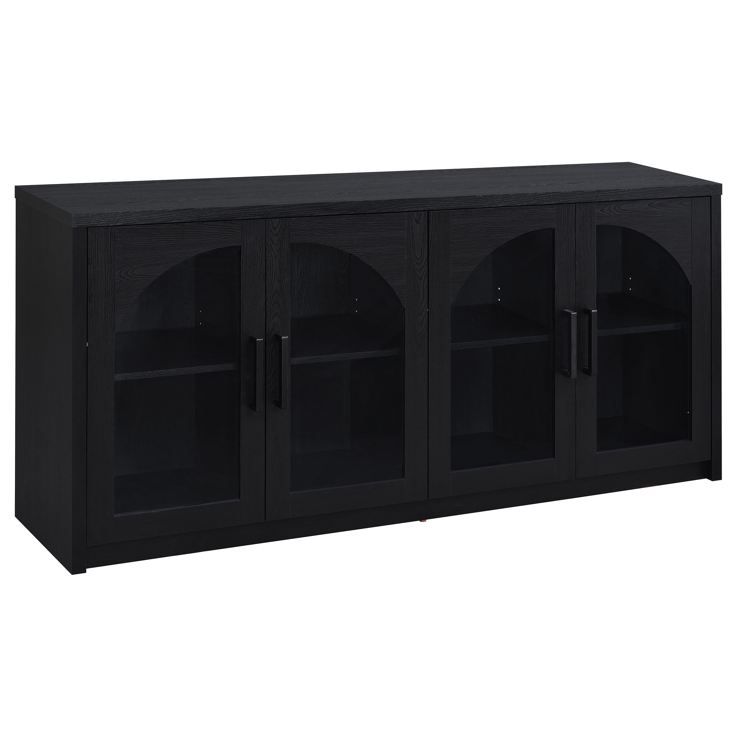Best Furniture Outlet - Coaster - Riva 4-door Dining Sideboard Buffet Storage Credenza Black - 103895