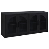 Best Furniture Outlet - Coaster - Riva 4-door Dining Sideboard Buffet Storage Credenza Black - 103895