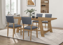Best Furniture Outlet - Coaster - Sharon 5-piece Rectangular Dining Table Set Brown - 104171-S5