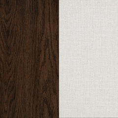 Baney Fabric Upholstered Dining Side Chair Cream and Dark Oak