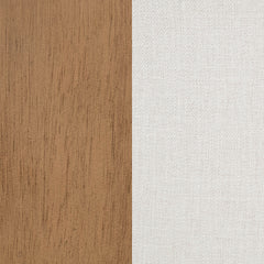 Baney Fabric Upholstered Dining Side Chair Beige and Rustic Honey