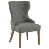Best Furniture Outlet - Coaster - Baney Tufted Upholstered Dining Chair Grey and Rustic Grey - 104537