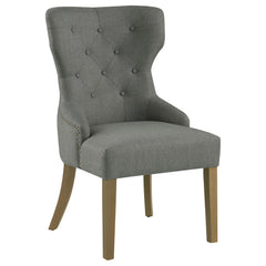 Best Furniture Outlet - Coaster - Baney Tufted Upholstered Dining Chair Grey and Rustic Grey - 104537