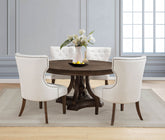 Best Furniture Outlet - Coaster - Ridgewell 5-piece Round Pedestal Dining Set Dark Oak - 104600-S5