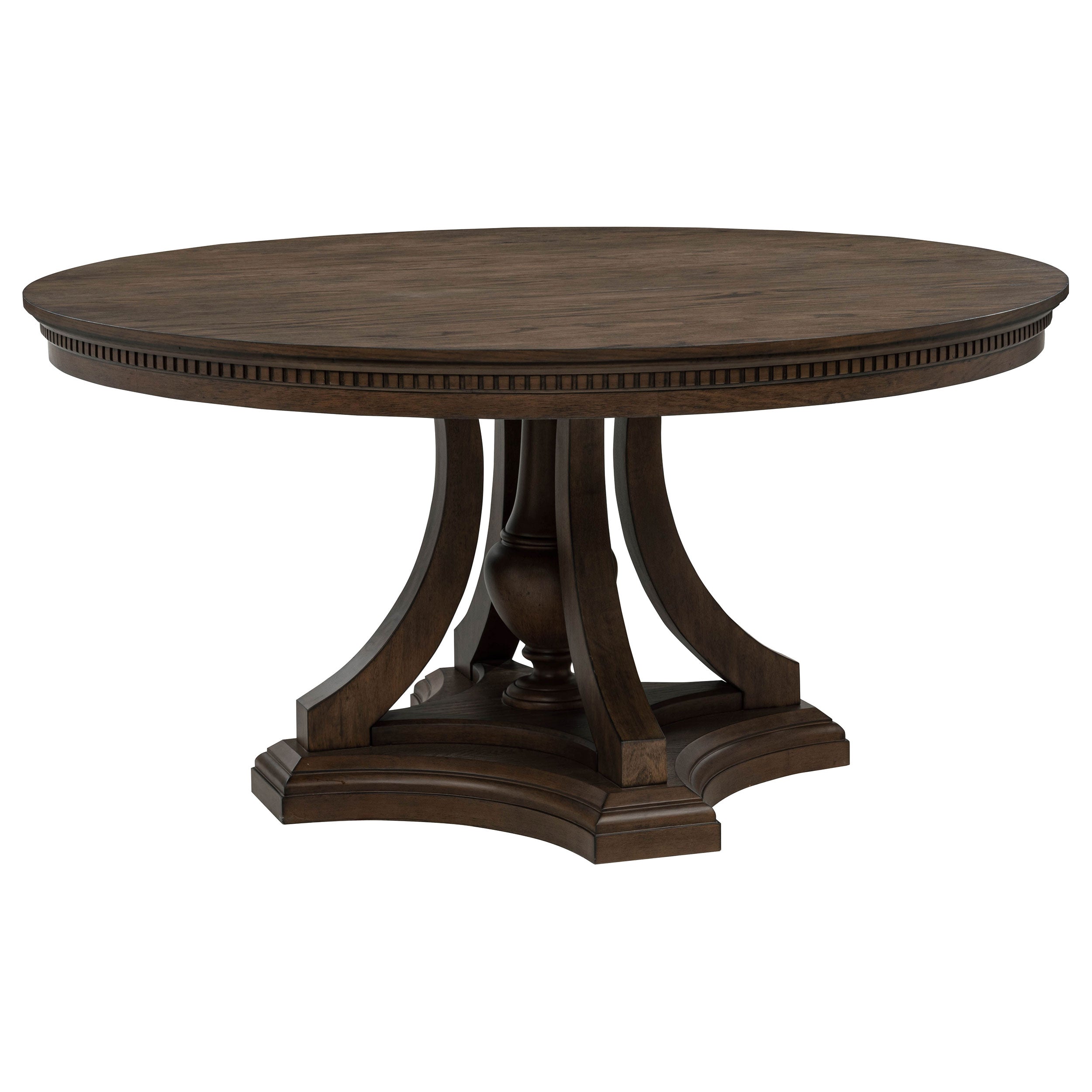 Best Furniture Outlet - Coaster - Ridgewell Round Pedestal Dining Table Dark Oak - 104600