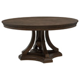 Best Furniture Outlet - Coaster - Ridgewell Round Pedestal Dining Table Dark Oak - 104600