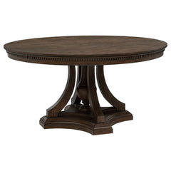 Best Furniture Outlet - Coaster - Ridgewell Round Pedestal Dining Table Dark Oak - 104600