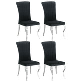 Best Furniture Outlet - Coaster - Betty Velvet Upholstered Dining Side Chair Black (Set of 4) - 105072