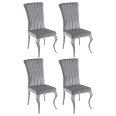 Best Furniture Outlet - Coaster - Betty Velvet Upholstered Dining Side Chair Grey (Set of 4) - 105073