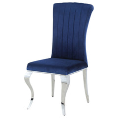 Betty Velvet Upholstered Dining Chair Ink Blue (Set of 4)