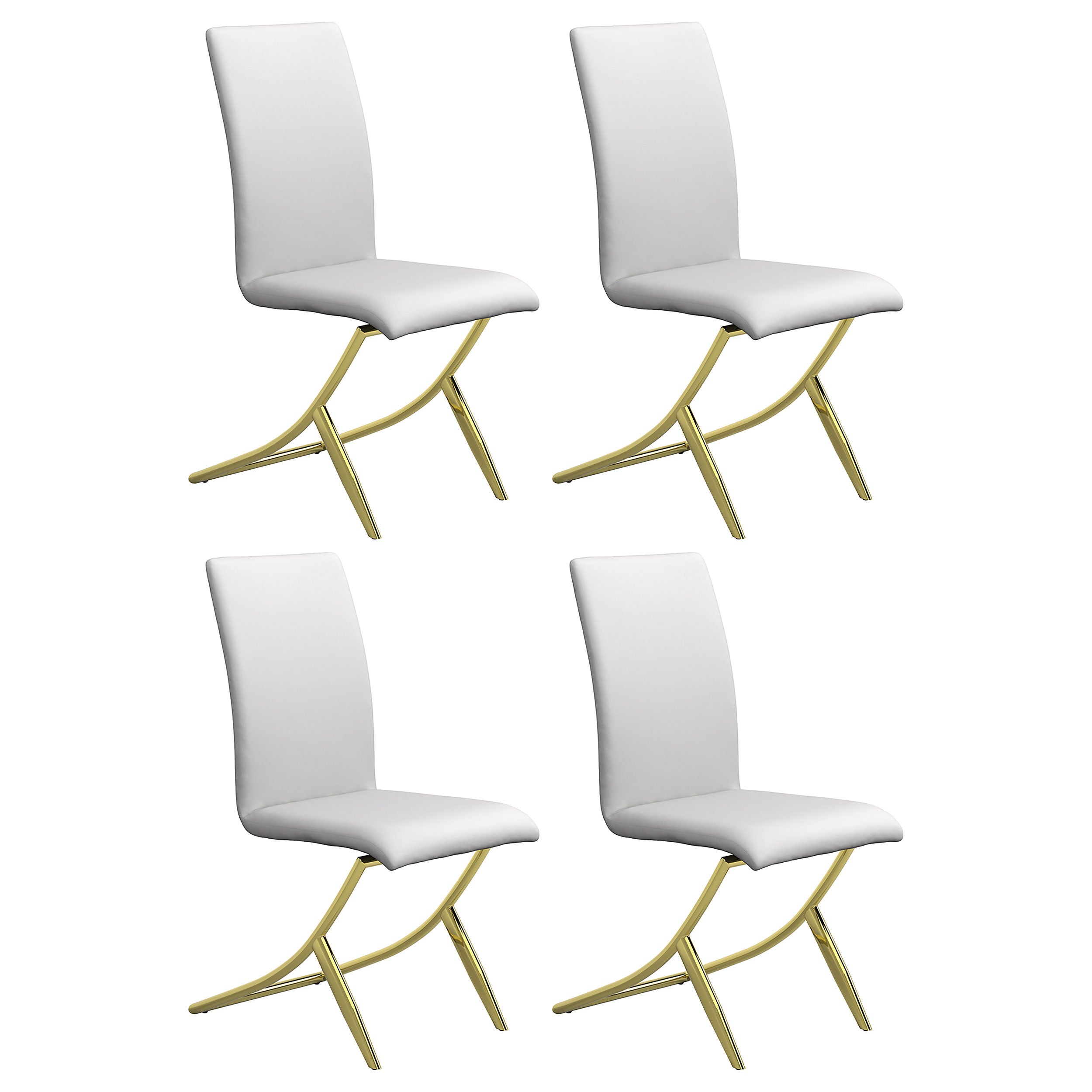 Best Furniture Outlet - Coaster - Carmelia Upholstered Dining Side Chair White (Set of 4) - 105171