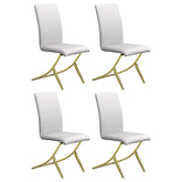Best Furniture Outlet - Coaster - Carmelia Upholstered Dining Side Chair White (Set of 4) - 105171