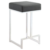 Best Furniture Outlet - Coaster - Gervase Square Counter Height Stool Grey and Chrome - 105252