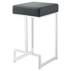 Best Furniture Outlet - Coaster - Gervase Square Counter Height Stool Black and Chrome - 105253