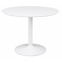 Best Furniture Outlet - Coaster - Lowry Round 40-inch Wood Top Dining Table White - 105261
