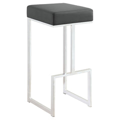 Best Furniture Outlet - Coaster - Gervase Square Bar Stool Grey and Chrome - 105262