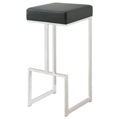 Best Furniture Outlet - Coaster - Gervase Square Bar Stool Black and Chrome - 105263