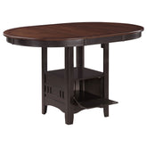 Best Furniture Outlet - Coaster - Lavon Oval 60-inch Counter Height Extension Dining Table Chestnut - 105278